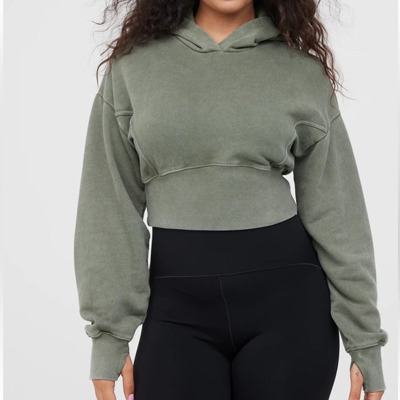 OFFLINE By Aerie Throw-Back Cropped Sweatshirt Sizw XS - Picture 2 of 9